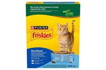 Purina Friskies Sterile Dry Cat Food with Salmon and Vegetables 300 g