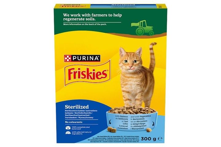 Purina Friskies Steril száraz macskaeledel lazaccal és zöldségekkel 300 g