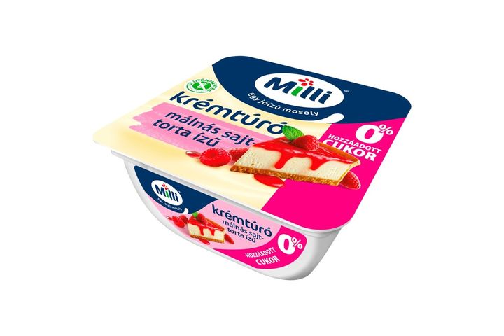 Milli málnás sajttorta ízű krémtúró 90 g