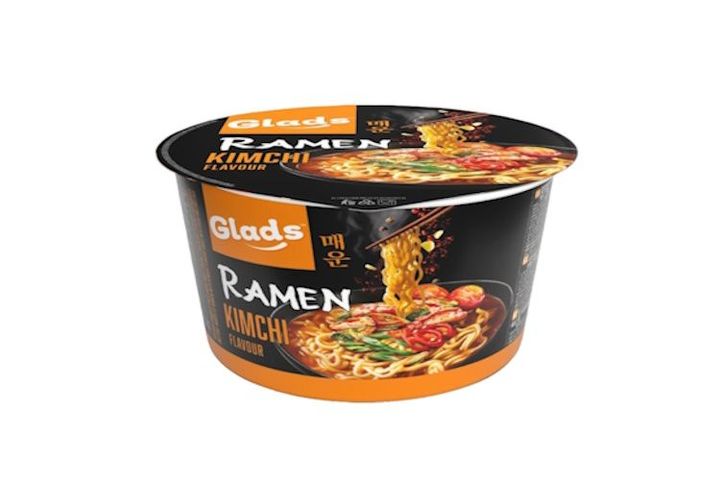 GLADS Ramen instant noodlesoup with Kimchi sauce in bowl 105g