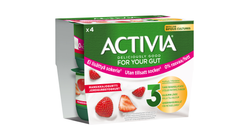 Activia Jordgubb Ej Tillsatt Socker 0% Fett 4-p