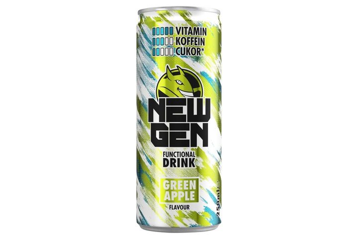 HELL New Gen zöldalmaízű, koffeintartalmú, szénsavas, alkoholmentes ital 250 ml