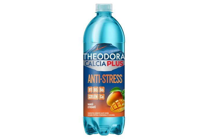 Theodora Calcia Plus Anti-Stress mangó-citromfű ízű enyhén szénsavas üdítőital 700 ml