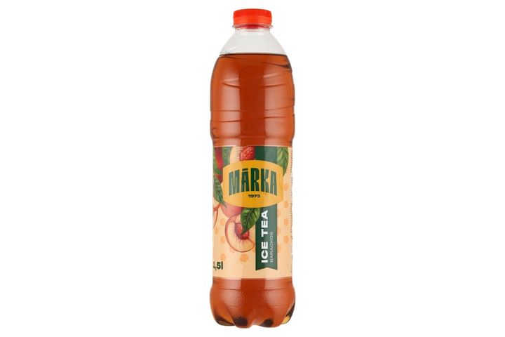 Márka őszibarackízű szénsavmentes üdítőital fekete tea kivonattal és cukorral 1,5 l