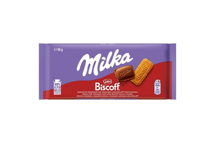 Milka Alpine Milk Chocolate with Biscuit Crumble 90 g