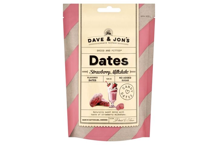 Dave & Jon's Pitted Dates with Taste of Strawberry Milkshake 125 g