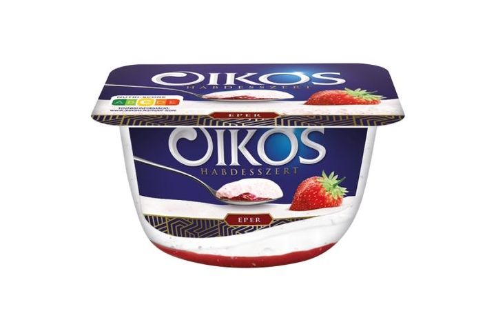 Danone Oikos Habdesszert habosított tejtermék epres öntettel 125 g