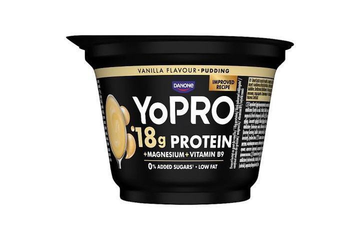 Danone YoPro Vanilla Flavoured Milk Dessert with Sweetener, Magnesium and Folic Acid 180 g