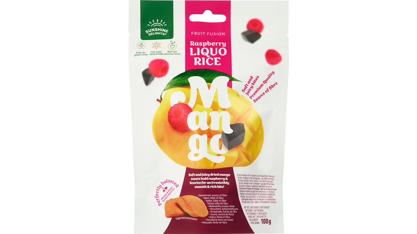 Sunshine Delights Raspberry Liquorice Mango | 100g