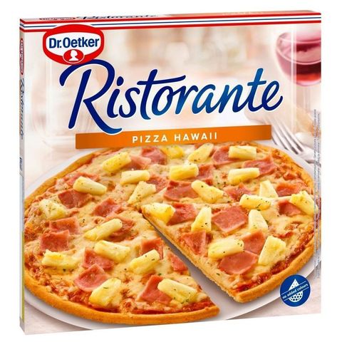 Dr. Oetker Ristorante Pizza Hawaii pizza ananásszal, sonkával és sajttal 355 g