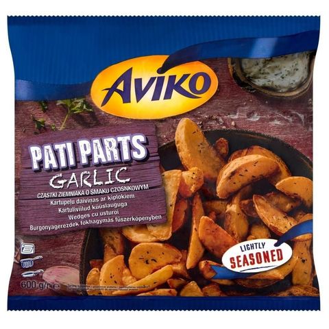 Aviko gyorsfagyasztott burgonyagerezdek fokhagymás fűszerköpenyben 600 g