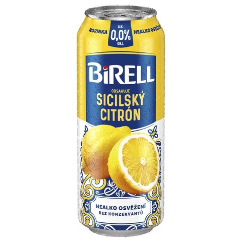Birell 0.0 Sicilský citrón nealkoholické pivo plech | 500 ml