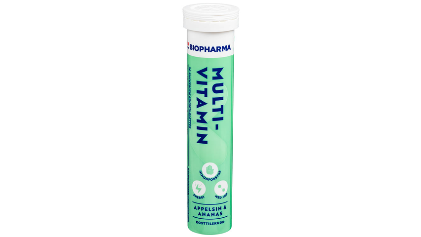 Biopharma Brusetablett Multivitamin Appelsin & Ananas | 20stk