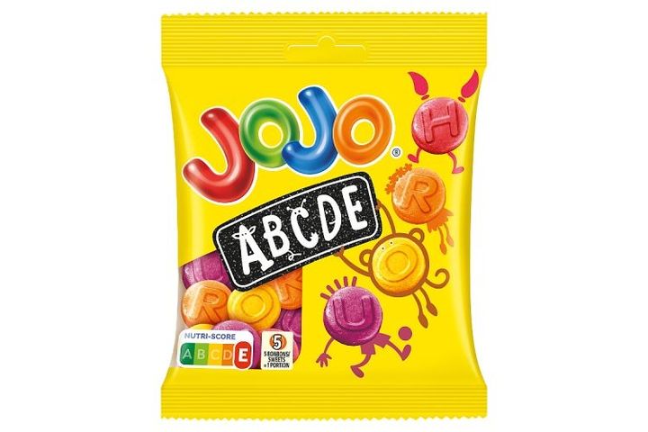 Jojo ABCDE vegyes gyümölcsízű gumicukorka 80 g