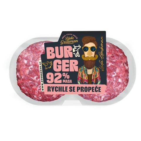 Láďa Grileman Mix Burger hovězí + vepřové 50:50 | 2 x 160 g