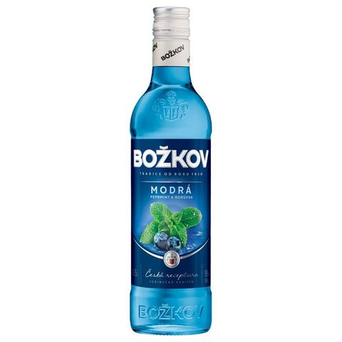 Božkov Modrá peprmint a borůvka likér (19%) | 500 ml