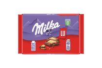 Milka LU alpesi tej felhasználásával készült tejcsokoládé ropogós keksszel 35 g