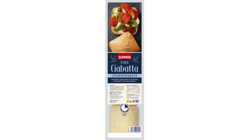 Eldorado Ciabatta Steinovnsbakt | 4 x 62g
