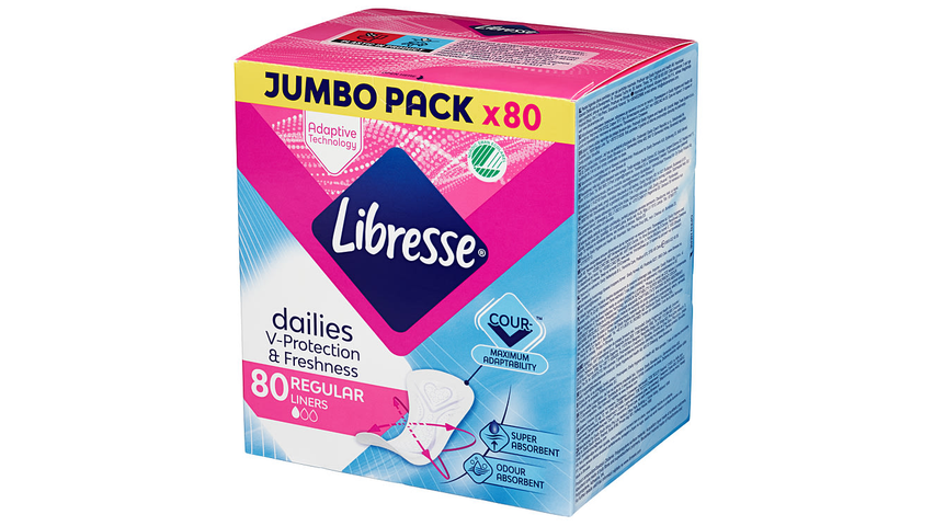 Libresse Truseinnlegg Regular | 80stk