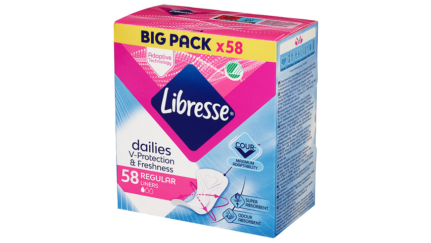 Libresse Truseinnlegg Regular | 58stk