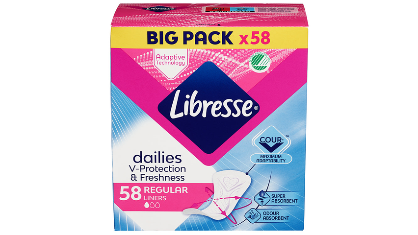 Libresse Truseinnlegg Regular | 58stk