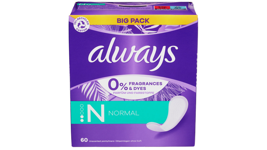 Always Truseinnlegg Normal | 60stk