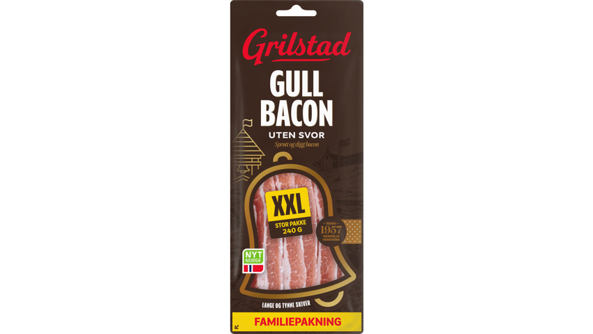Grilstad Gullbacon u/Svor Skivet | 240g