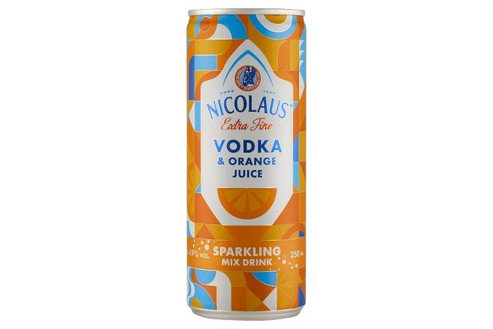 Nicolaus Extra Fine vodka és narancs ízű szénsavas alkoholos ital 4,9% 250 ml