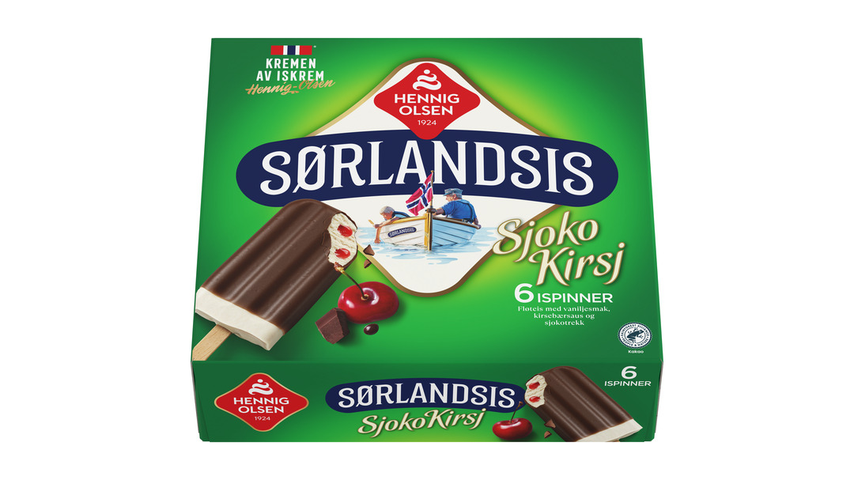 Hennig-Olsen Sørlandsis Sjokokirsj | 6stk