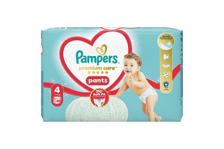 Pampers Premium Care Bugyipelenka, Méret: 4, 40 db Pelenka, 9kg-15kg
