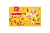 Algida Haribo Push Up vanília ízű jégkrém epres szósszal és gyümölcs ízű gumicukor-mackókkal 340 ml
