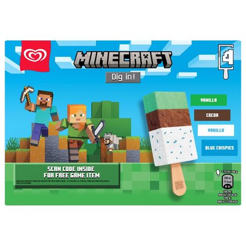 Gb Glace Minecraft 300ml 4-p