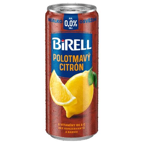 Birell 0.0 Semi-dark lemon non-alcoholic beer tin | 330 ml