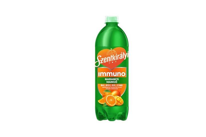 Szentkirályi Immuno mangó-narancs ízű szén-dioxiddal enyhén dúsított üdítőital 0,7 l