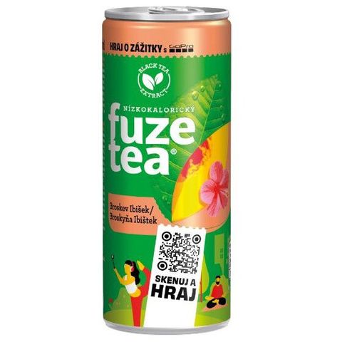 FuzeTea Peach Hibiscus Iced Tea Tin | 250 ml