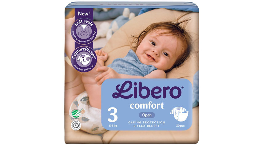 Libero Comfort Åpen Bleie Str 3 | 30stk