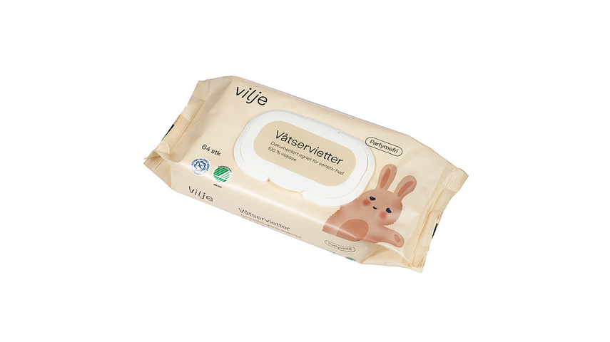 Vilje Våtservietter Plastfri | 64stk