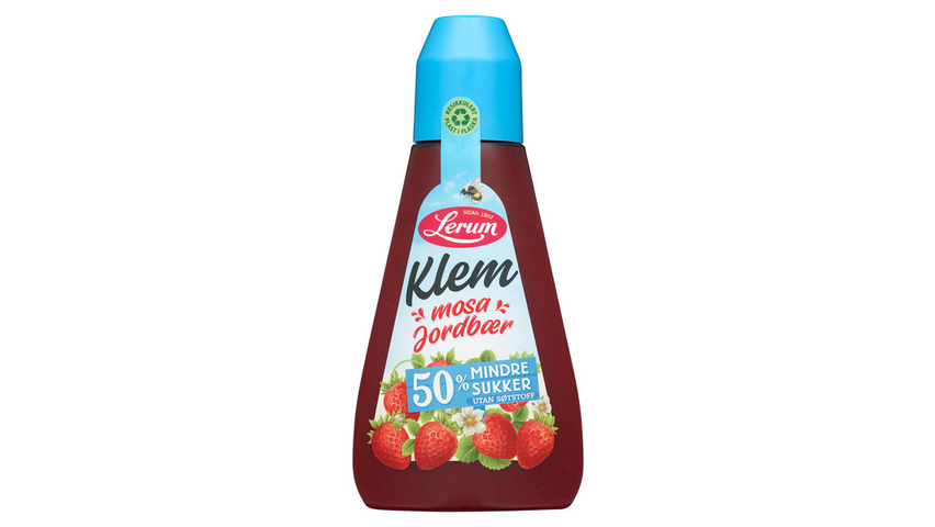 Lerum Jordbærsyltetøy Klem Mindre Sukker | 380g