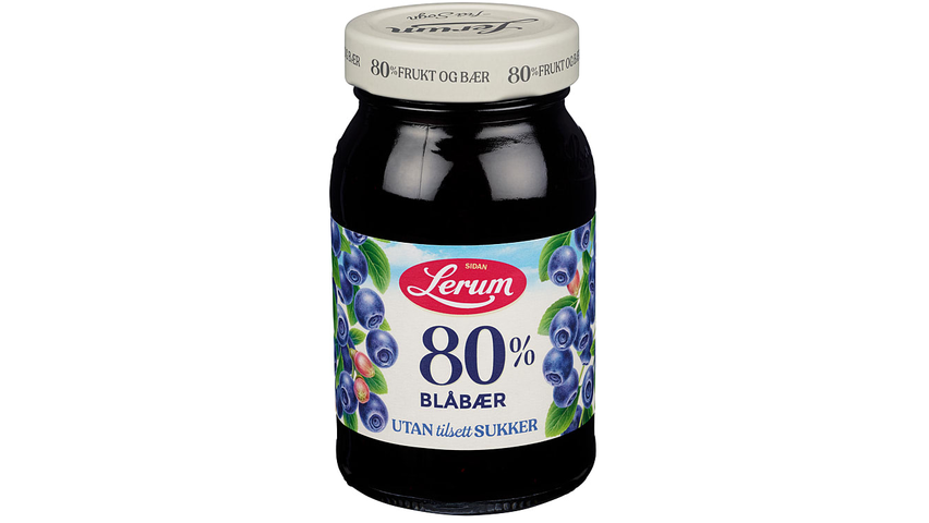 Lerum Blåbærsyltetøy U/Sukker | 330g