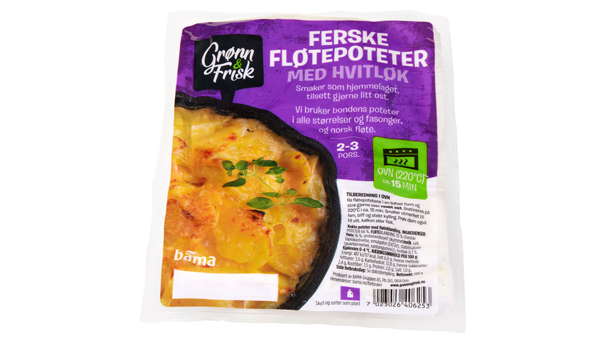Grønn & Frisk Fløtepotet m/Hvitløk | 500g