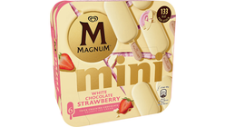 Magnum Småis White Chocolate Strawberry | 330ml | 6stk