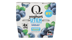 Q Yoghurt U/Sukker Blåbær | 4 x 125g