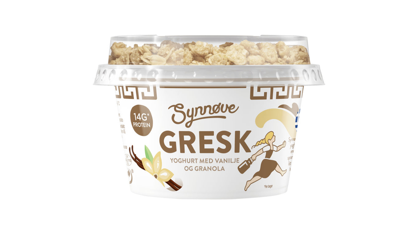 Synnøve Gresk Yoghurt Vanilje & Granola | 165g