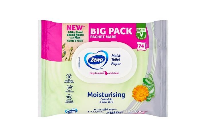 Zewa Moisturising nedves toalettpapír 74 db