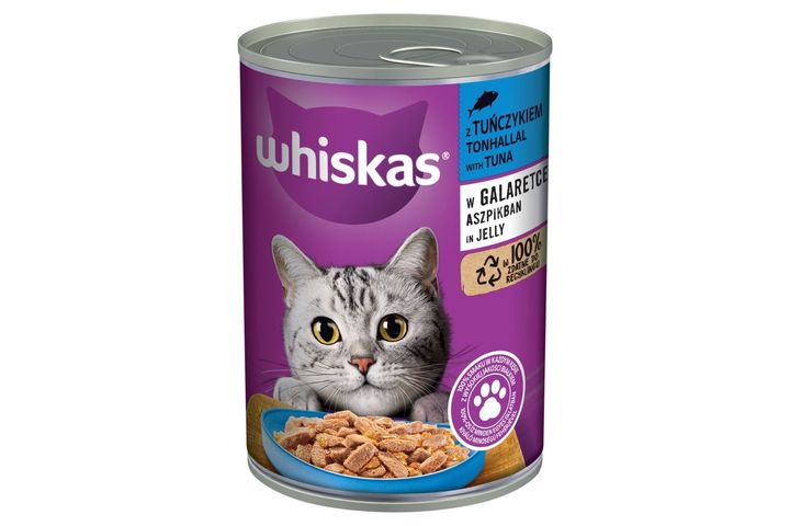 Whiskas teljes értékű nedves eledel felnőtt macskáknak tonhallal aszpikban 400 g