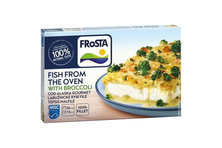 FRoSTA gyorsfagyasztott tepsis halfilé brokkolis szósszal 330 g