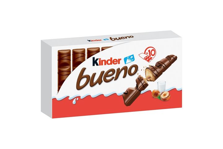Kinder Bueno tejcsokoládéval bevont ostya tejes-mogyorós krémmel töltve 20 db 430 g