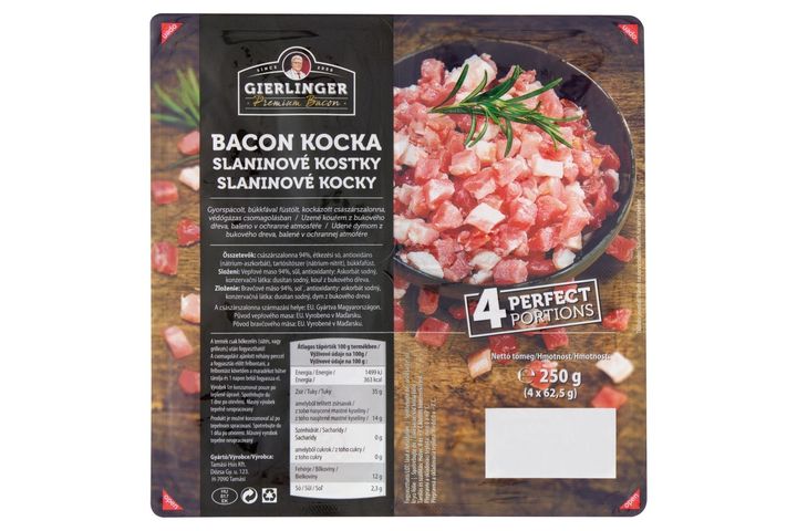 Gierlinger bacon kocka 4 x 62,5 g (250 g)