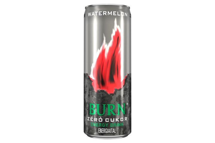 Burn Zéró Cukor szénsavas görögdinnye ízű ital koffeinnel és édesítőszerekkel 250 ml