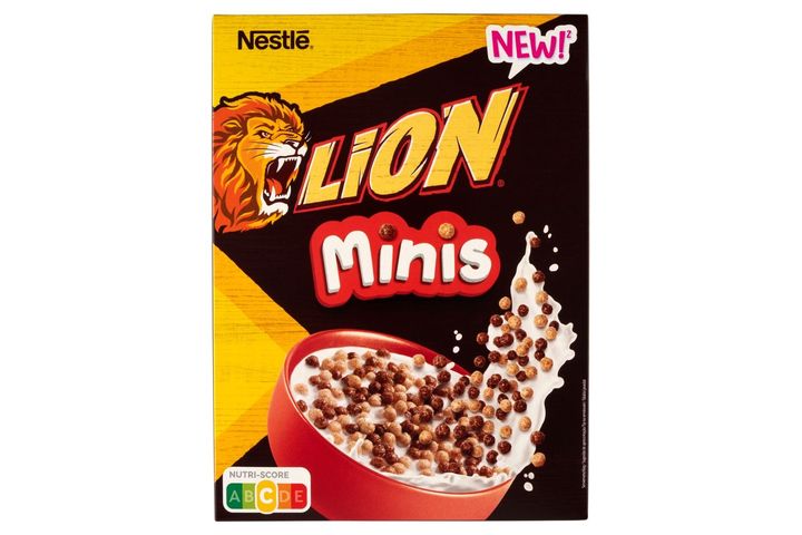 Nestlé Lion Minis karamellás és csokoládés ropogós mini gabonagolyók, vitaminokkal és ásványi 300 g